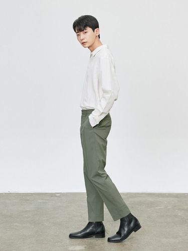 Cool Max Slim Slacks [Khaki] - THE KNIT COMPANY - Modalova