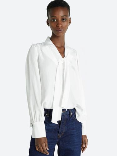 Shine Tie Blouse _ White - HAVELESS - Modalova