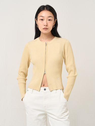 Basic Ribbed Knit Light Yellow - PLAC - Modalova