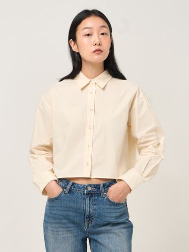 Basic Cropped Shirts Light Yellow - PLAC - Modalova