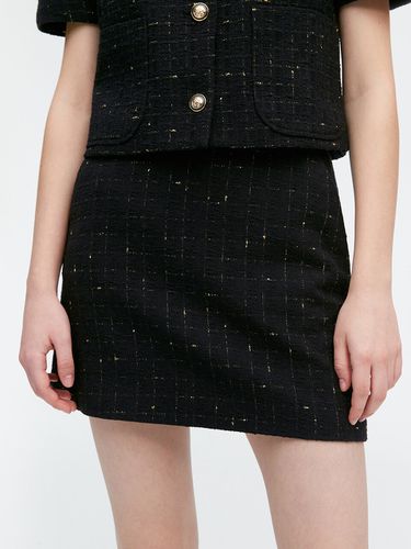 Summer Tweed Mini Skirt_Black - MONGDOL - Modalova