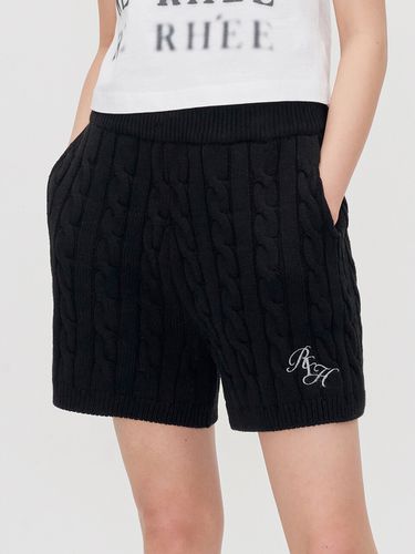 Cable Knit Shorts_Black - RE RHEE - Modalova