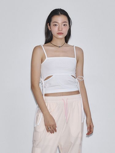 Cut-out Tie Cami Top _White - LEUNI - Modalova