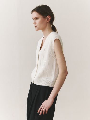 Paper Knit Vest _White - NONNIERE - Modalova