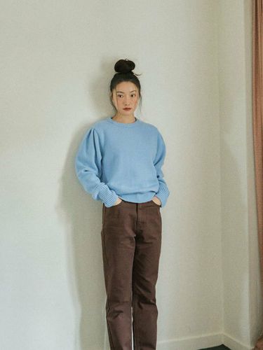 Puff Shoulder Wool Pullover_2 Colors - DAUGHTER - Modalova