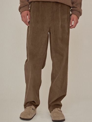 Corduroy Half Banding Pants [Brown] - ease - Modalova