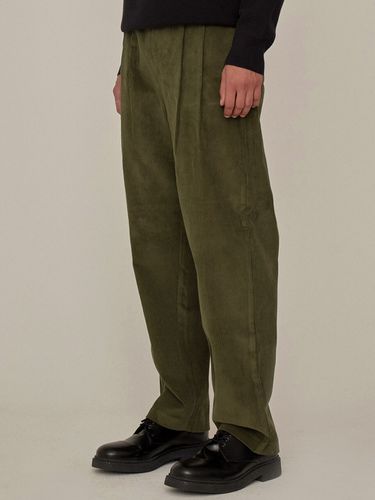 Corduroy Half Banding Pants [Khaki] - ease - Modalova