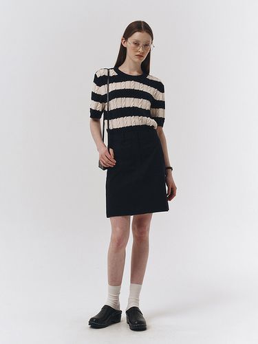 A-Line Mini Skirt_Navy - Dunst for WOMEN - Modalova