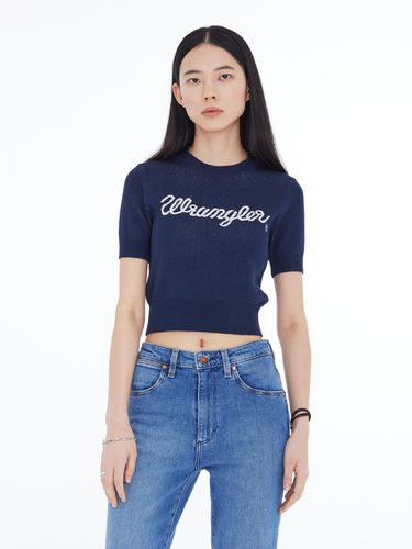 Women Cropped Logo Short Sleeve Sweater - Wrangler - Modalova