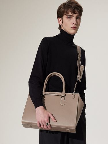 No.45 Leather Bridge Tote - Taupe - SATURDAY-ELEVEN - Modalova