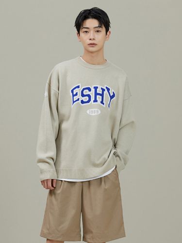 ESHY Jacquard Knit _ Beige - EXPRESS HOLIDAY - Modalova