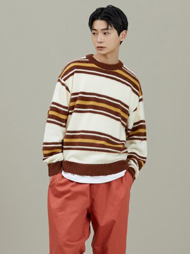 Stripe Mohair Knit _ Brown - EXPRESS HOLIDAY - Modalova