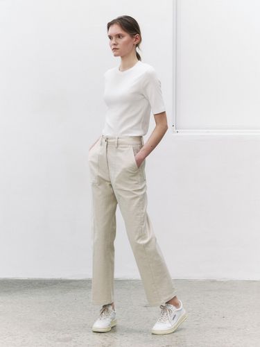 High-rise Stitch Pants _Ecru - NONNIERE - Modalova