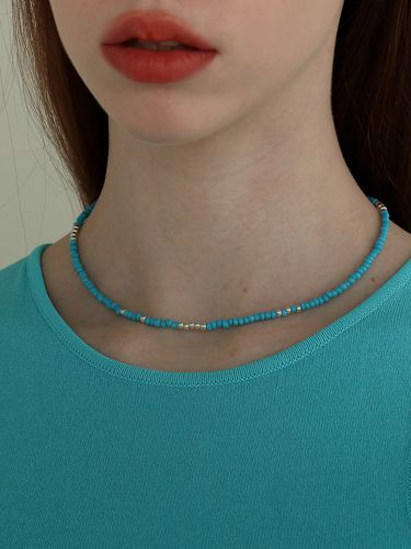 Blue Beads Necklace - Less is more - Modalova