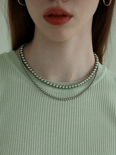 Green Pearl Necklace_2 Size - Less is more - Modalova