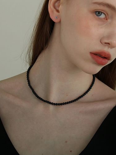 Black Onyx Necklace_4MM - Less is more - Modalova