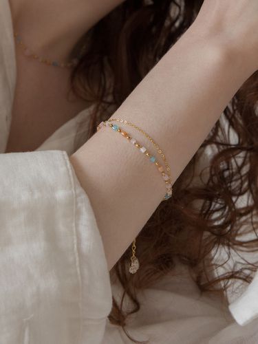 Pastel Candy Chain 925 Silver Bracelet / Anklet - MERRYMOTIVE - Modalova