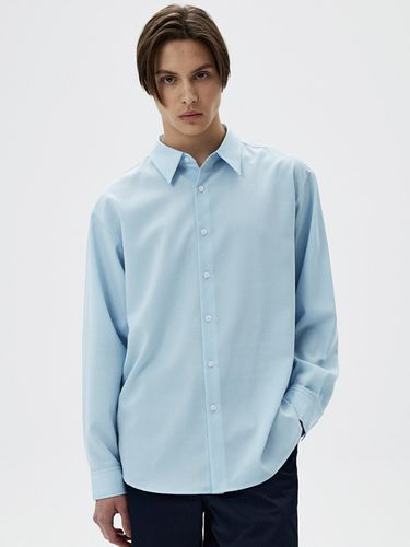 Linen-like Relaxed Shirt (Blue) - TNGT - Modalova