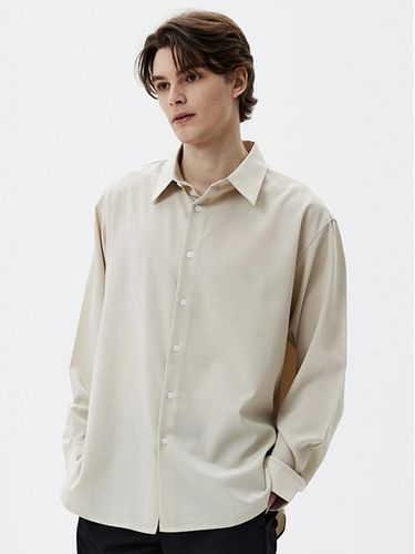 Linen-Like Relaxed Shirt (Beige) - TNGT - Modalova