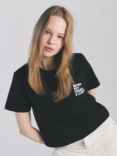 Crop Classic Short Sleeve T-shirt [] - PaperBoy - Modalova