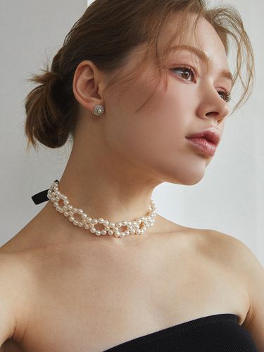 Pearl Silky Choker Necklace (2 Colors) - ANNAFLAIR1986 - Modalova