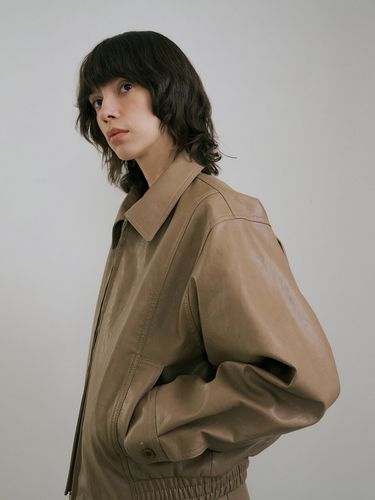 Vegan Leather Short Blouson_Brown - Lemme - Modalova