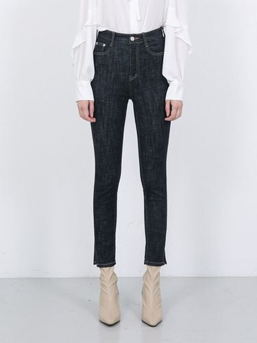 W80 Side Slit Skinny Denim Pants_Deep Blue - WAAR - Modalova