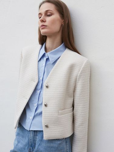 Tweed Cropped Jacket - NICK&NICOLE - Modalova