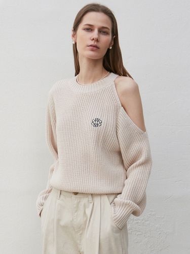 Nicole Asymmetrical Cut Out Sweater_Light Beige - NICK&NICOLE - Modalova