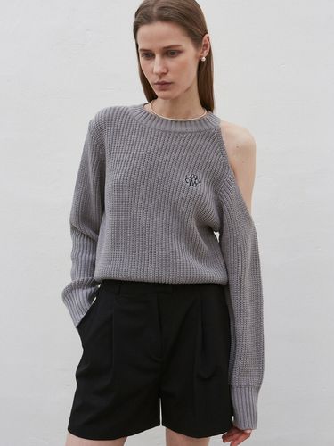 Nicole Asymmetrical Cut Out Sweater_Gray - NICK&NICOLE - Modalova