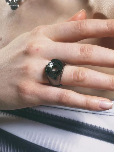 No.309 Round Meteor Ring_Black - SENTIMENTS - Modalova