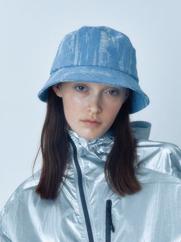 Destroyed Denim Bucket Hat_Blue - poesiedame - Modalova