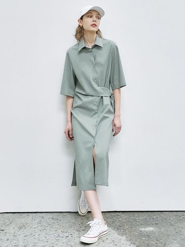 Maxi Slit Dress_Mint - MaLoupe - Modalova