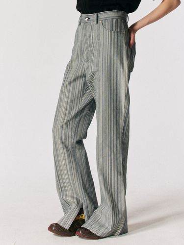 Stripe Bootcut Pants_Blue - ROCCI ROCCI - Modalova