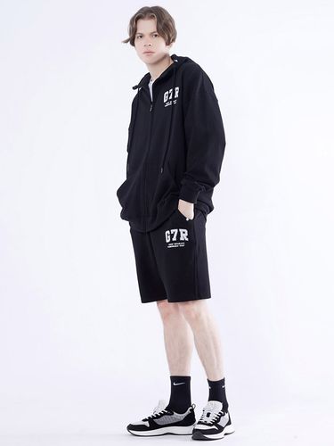 G7R Arched Oversized Zip Up Hoodie Shorts Set - GHOST REPUBLIC - Modalova