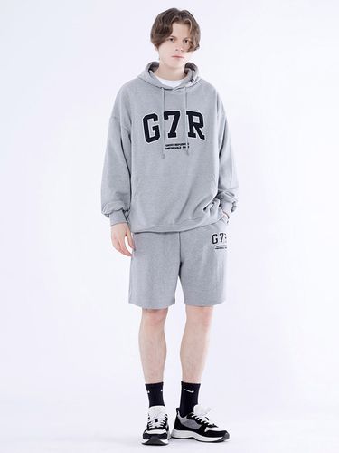 G7R Arched Oversized Hoodie Shorts Set - GHOST REPUBLIC - Modalova