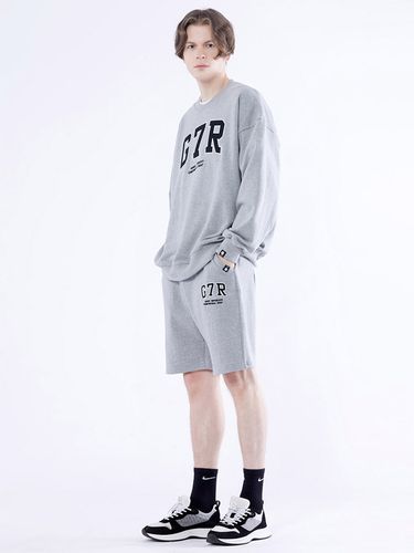 G7R Arched Oversized Sweatshirt Shorts Set - GHOST REPUBLIC - Modalova