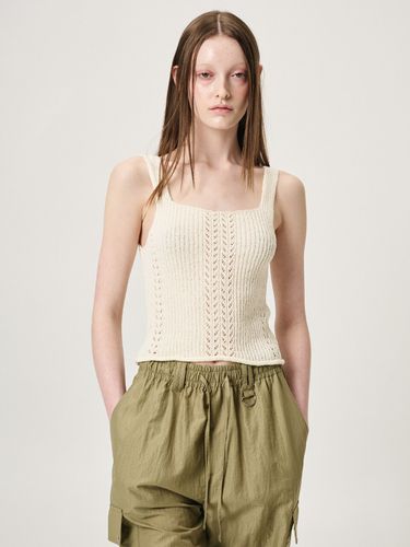 Ribbed Sleeveless Knit Top - ETMON - Modalova