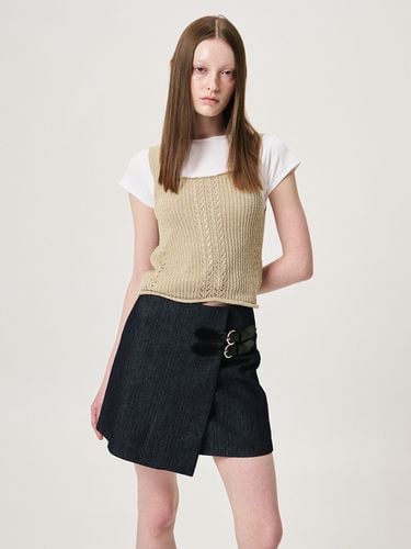 Ribbed Sleeveless Knit Top - ETMON - Modalova