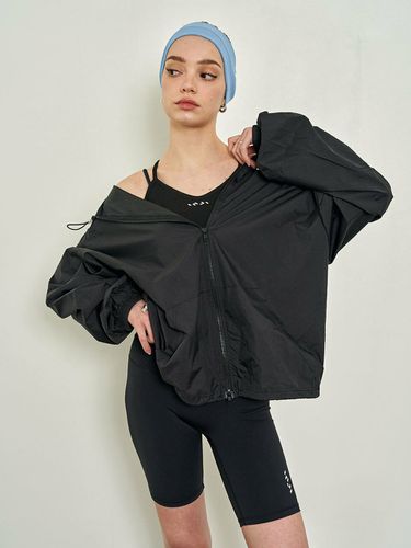 Oversized Windbreaker_Black - INJIACTIVE - Modalova