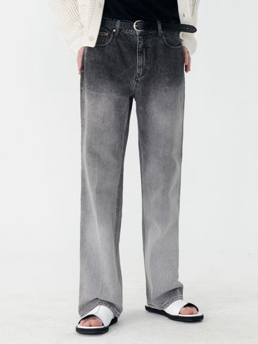 Gradation Flare Denim Pants [Black] - MARTINPLAN - Modalova