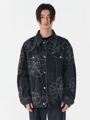 Set-up)Flower Lazer Denim Jacket [] - MARTINPLAN - Modalova