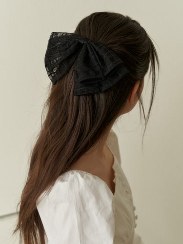 Classic Black Check Lace Ribbon Pin - KINDABABY - Modalova