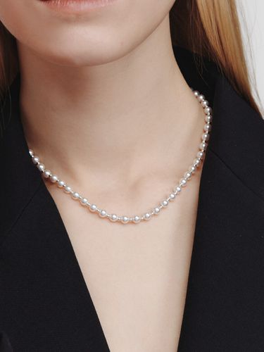 Silver 925 Ball Swarovski Pearl Necklace #LSN43 - LUNNE - Modalova