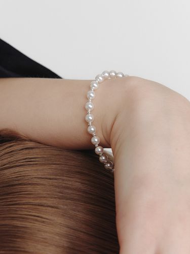 Silver 925 Ball Swarovski Pearl Bracelet #LSB12 - LUNNE - Modalova