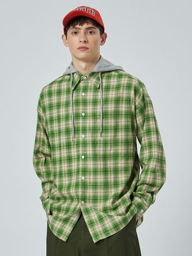 Overfit Check Hooded Shirt_3 Colors - W. standard - Modalova