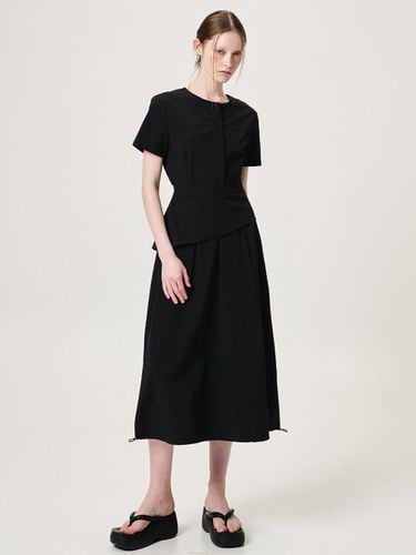 Layered Wrap Dress_Black - ETMON - Modalova