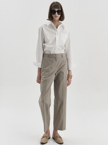 Wool-blended Tapered-fit Pants_Beige - MaLoupe - Modalova