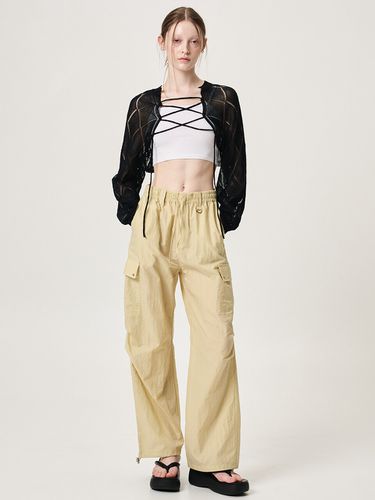 Eyelet Pocket 2-way Cargo Pants_Yellow Beige - ETMON - Modalova