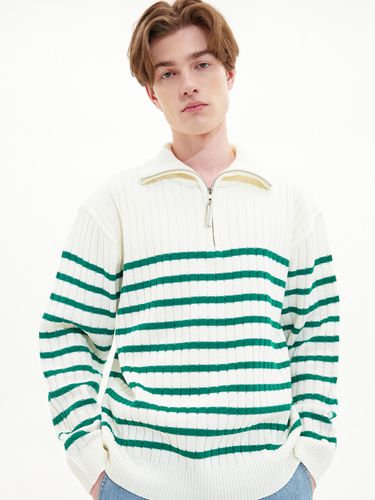 Pendant Zip-Up Stripe Knit Sweater - Trip LE Sens - Modalova